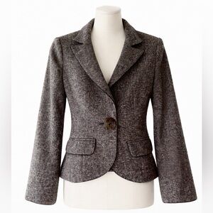 Anne Fontaine Wool Herringbone Blazer size 38